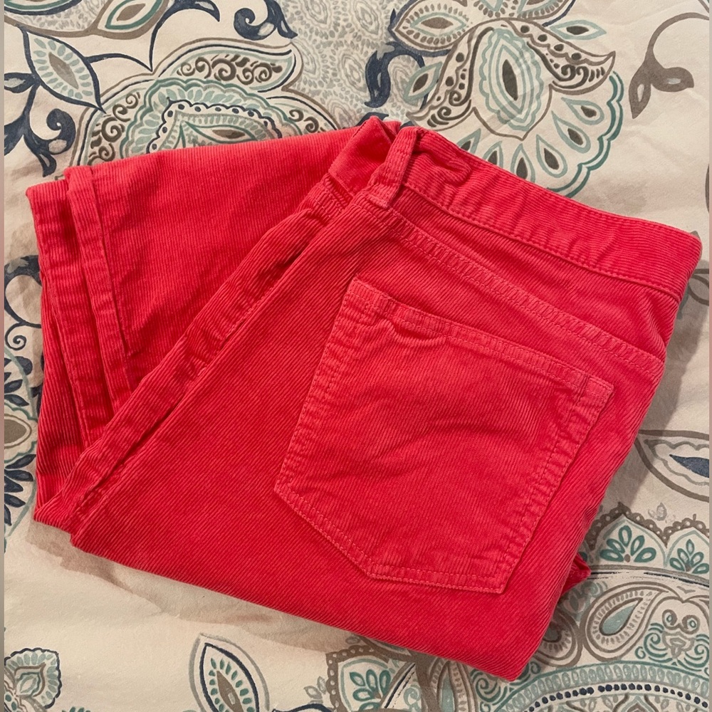 Classic City Fit JCrew reddish orange Corduroy Pants